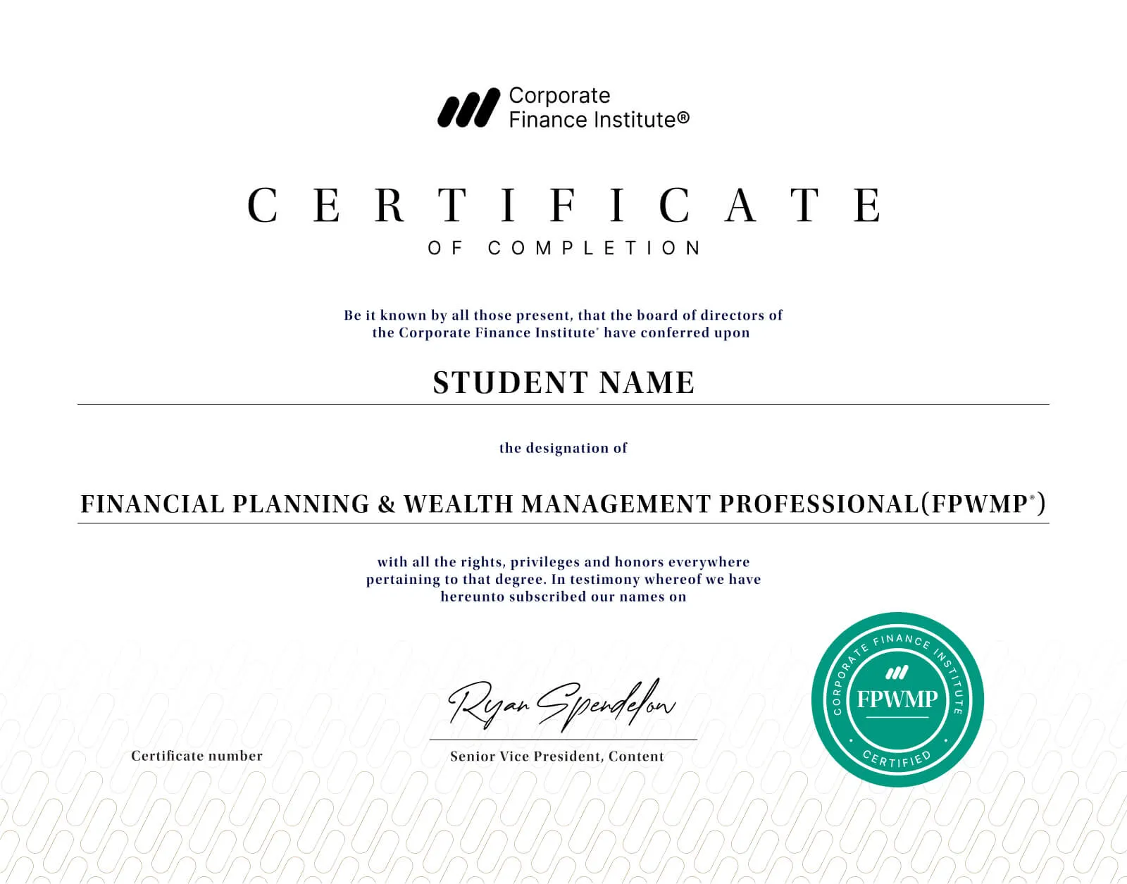 Certificate Sample